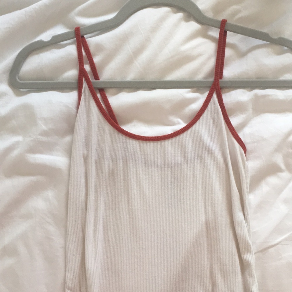 White/red tank top bought at Pacsun